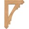 Ekena Millwork Merced Arts and Crafts Smooth Bracket w/ Offset Brace, Western Red Cedar, 7 1/2"W x 28"D x 40"H BKT0806X28X40MRC03SWR - alternate 2